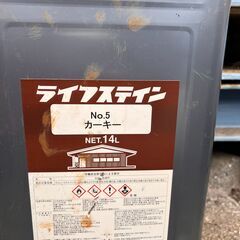 木部用塗料 ライフステイン カーキー色・チョコレート色 + ボイル油の画像