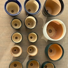 植木鉢　大小合計14個の画像