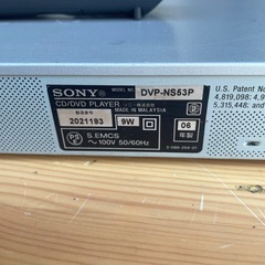 NO：5078  リモコン付‼️SONY CD／DVDプレーヤー‼️超お買い得品❣️の画像
