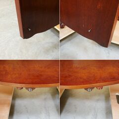 ≪zyt2608ジ≫ クラシック家具 アンティーク調 猫脚サイドボード イタリア製 ガラス/木象嵌/バロック/ヴェローナ/飾り棚/ガラスケース/キュリオケース/中古家具/宮城県仙台市/リユースストレージ仙台 071101-10の画像