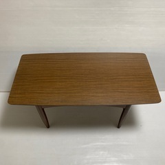 昭和レトロ コーヒーテーブル センターテーブル 応接テーブル 木製 棚付き 希少の画像