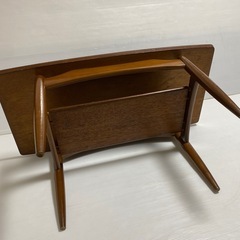 昭和レトロ コーヒーテーブル センターテーブル 応接テーブル 木製 棚付き 希少の画像