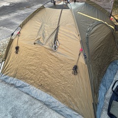 使用数回　PYKES PEAK ライトウェイト ワンタッチテント　カーキ
の画像