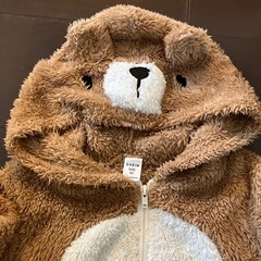 クマの着ぐるみルームウェア子供用長袖の画像