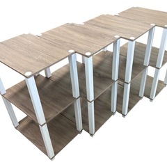 NO.2641【在庫4】CAINS カインズ 収納ラック 3段 ナチュラル 家具 中古の画像