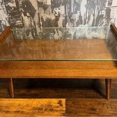 ローテーブル　ガラスの天板の画像