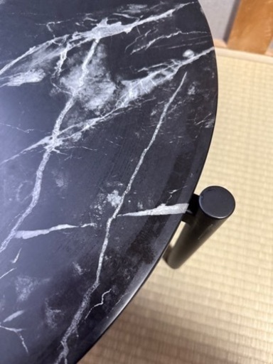 大理石調ローテーブル