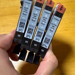 canon プリンター純正インク　BK371（4個）　GY371（1個）の画像