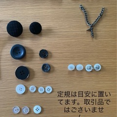 手芸用品（ショルダーストラップ、ループエンド、ボタン、プラスチックケースなど）の画像