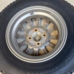 ハイゼットトラック社外アルミホイール＋スタッドレスタイヤ4本セットの画像