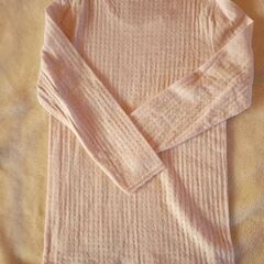 Lサイズ 竹炭繊維 長袖インナー　淡いピンクの画像