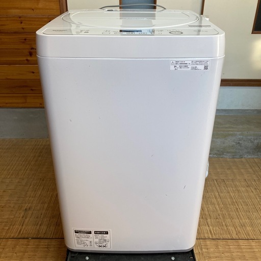 SHARP/シャープ ES-GE5D-W 全自動電気洗濯機 5.5kg 2020年製 通電OK 動作品 A066