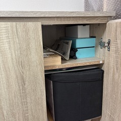 キャビネット 木製 木目調　　棚の画像
