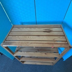 年末セール　Ⓜ️商品 【土日対応】 🅱️木製棚　3段　現状渡し　現地引き取り　11-29,-08 の画像