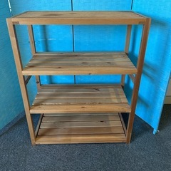 年末セール　Ⓜ️商品 【土日対応】 🅱️木製棚　3段　現状渡し　現地引き取り　11-29,-08 の画像