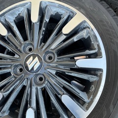 スズキ純正アルミホイール、タイヤホイールセットの画像