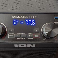ION Audio Bluetooth対応スピーカー 低音強化機能搭載 バッテリー AM/FMラジオ Tailgater Plus の画像