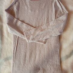 Lサイズ 竹炭繊維 長袖インナー　ベージュの画像