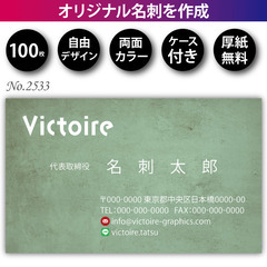 名刺印刷 100枚 両面 フルカラー 紙ケース付 No.2…