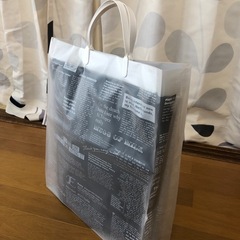 【未使用 16袋セット】amifa ハンドルバッグ フロストL 英字新聞柄  ショッパー　ヨッシーの画像