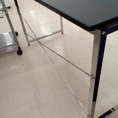 リユースのサカイ栃木店★ジモティ割あり★  デスク ブラック×シルバー W120×D60×H73 クリーニング済み TC11770の画像