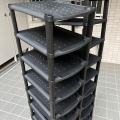 0円無料 引き取り可能な方 バラバラになる靴収納ラックの画像