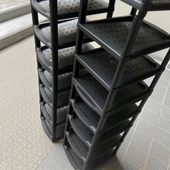 0円無料 引き取り可能な方 バラバラになる靴収納ラックの画像