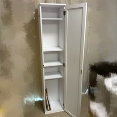 鏡付き収納棚 全身鏡の画像