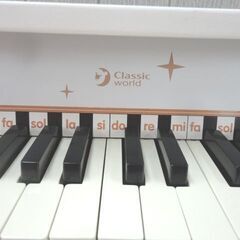 classic world ピアノ 25鍵盤 ホワイト 幅25㎝ ミニピアノ 玩具 おもちゃ 子供用 西岡店の画像