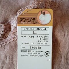 アンゴラ入り 長袖 Vネック トップス Lサイズの画像