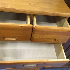 ★リユースのサカイ横浜南店★YM1649 関家具 ７段チェスト ブラウン W60×D41×H126.5 クリーニング済みの画像