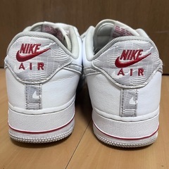 【美品】ナイキ エアフォース 1 ロー ホワイト/ブラック/レッド 27.5cmの画像