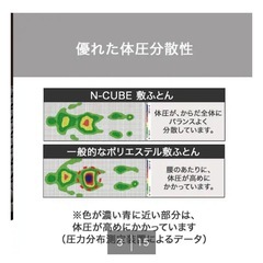 ニトリ 体圧分散に優れた3層構造敷ふとん ダブル(N-CUBE D)の画像