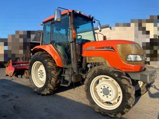 クボタ トラクター SMZ805 80馬力 アワーメーター1510h パワステ 外部油圧 自動水平 ハイスピード エアコン キャビン付 ワンオーナー 中古 海運可