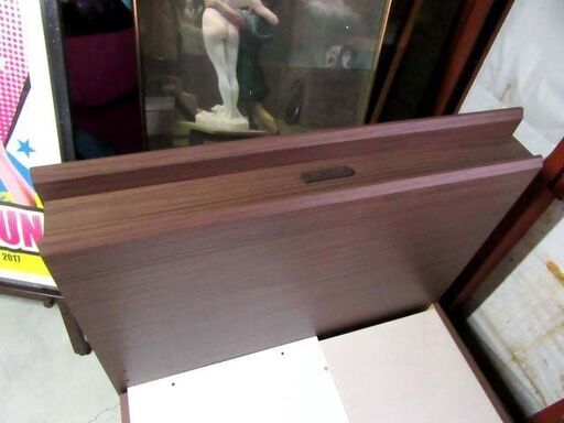 【フレームのみ】 ニトリ シングルベッド 幅97.5×奥行209×高さ90cm 引出し収納あり コンセント付き ダークブラウン系 枠のみ 家具 NITORI 苫小牧西店