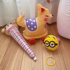 ふわふわ 風船 お散歩 ミニオン 空気 おもちゃの画像