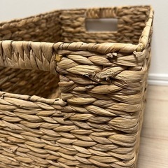 【受け渡し予定者決定済】収納バスケット４個セット（濃いブラウン×3、薄茶×1）の画像