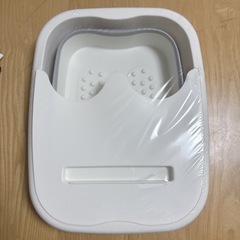 足湯用バケツ 折り畳み  リラックス (ホワイト)の画像