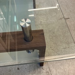 M2511-509 ガラステーブル コーヒーテーブル キズ汚れ有りの画像