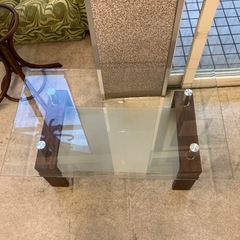 M2511-509 ガラステーブル コーヒーテーブル キズ汚れ有りの画像