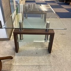 M2511-509 ガラステーブル コーヒーテーブル キズ汚れ有りの画像