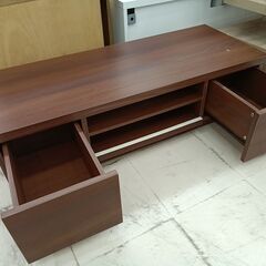 リユースのサカイ栃木店★ジモティ割あり★  TV台 ブラウン W100×D39×H28 クリーニング済み TC11776の画像