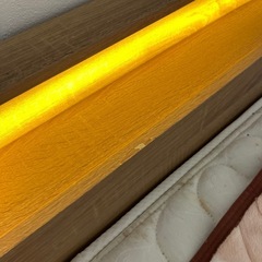 ニトリ　ダブル 棚・照明・コンセント付きフロアベッドフレームの画像