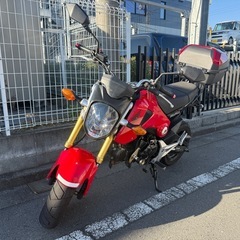 乗って帰れます。自賠r9/11ホンダ GROM 赤色 トップケース付きの画像