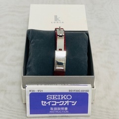 レディース腕時計　セイコー LUKIA ルキア　革ベルト　レッド　美品の画像