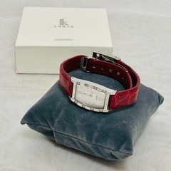 レディース腕時計　セイコー LUKIA ルキア　革ベルト　レッド　美品の画像