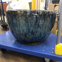【ジャングルジャングル広陵店】　火鉢　レトロ　金魚鉢　陶器　の画像