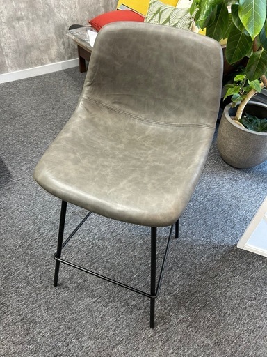 【お取引決定】エア•リゾーム カウンターチェア グレー  4脚セット 中古美品 直接引取り限定