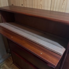 【無料で差し上げます】スリムなのに大容量！木製シューズボックスの画像