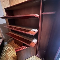 【無料で差し上げます】スリムなのに大容量！木製シューズボックスの画像